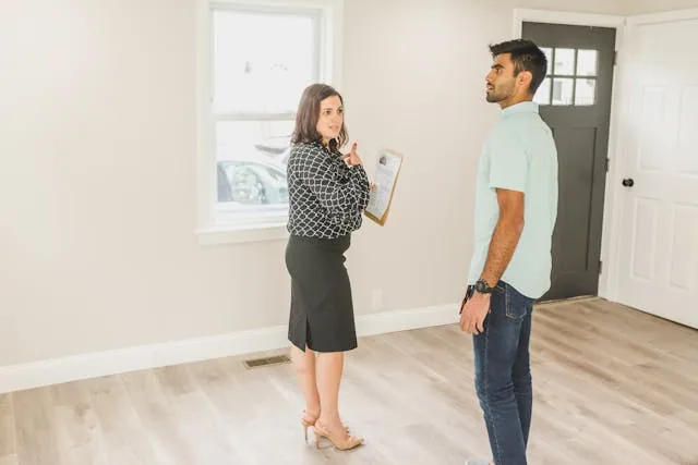 Landlord performing a move in insoection